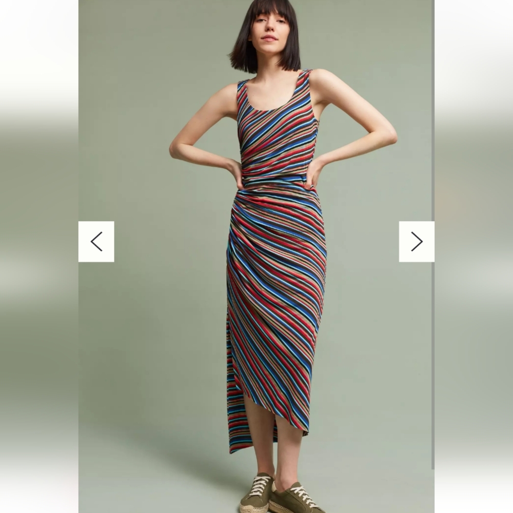 Bailey 44 Anthropologie Multicolor Ruched Sheath Dress